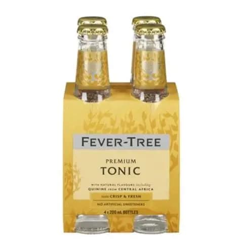 Fever Tree Tonic Water 4 Pack 200 Ml Bottles