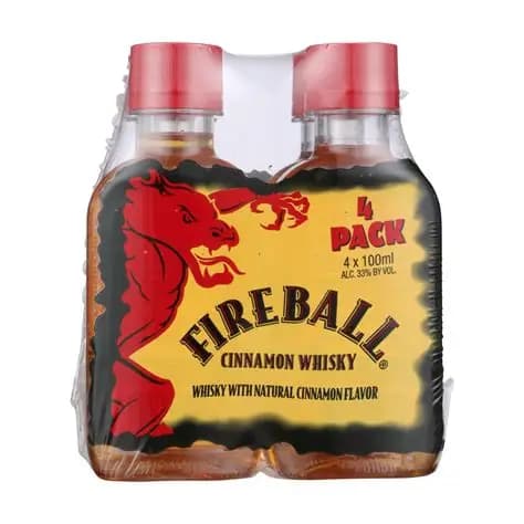 Fireball 100ML 4 Pack