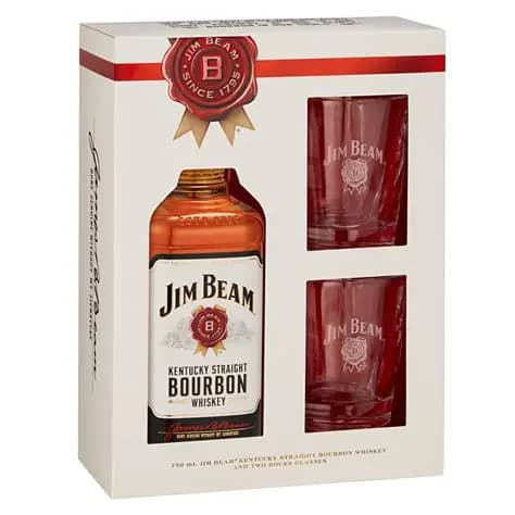 Jim Beam Orange Bourbon Whiskey Giftset 750ML