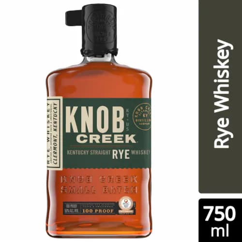 Knob Creek Rye 100 Proof Whiskey 750 Ml