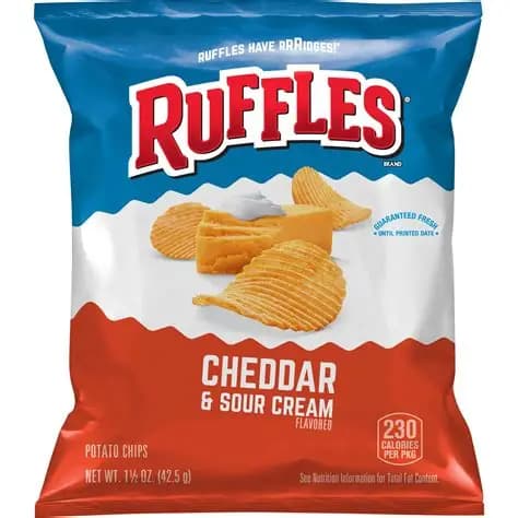 Ruffles Chips Cheddar & Sour Cream 1.5OZ