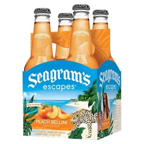 Seagrams Escapes Peach Bellini 4PK 11.2 Oz