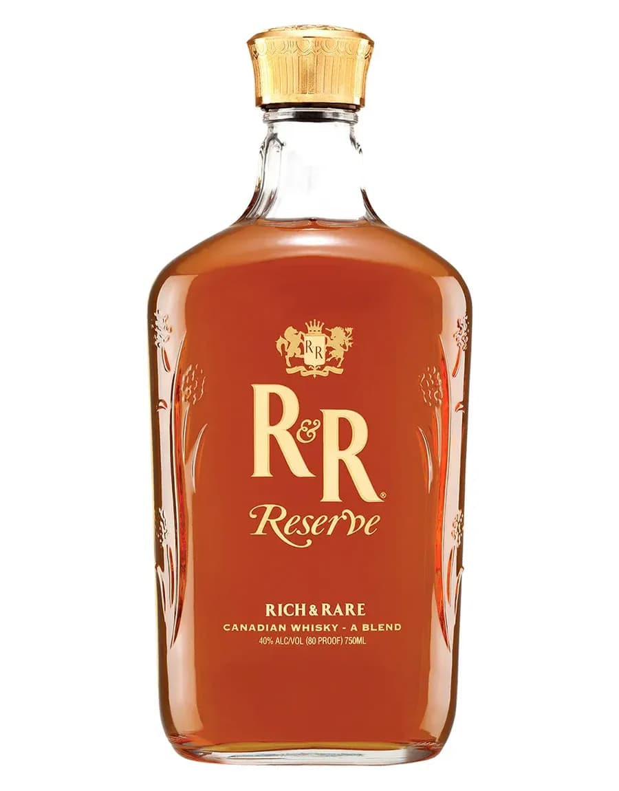 Rich & Rare Canadian Whisky 750ML Glass Bottle