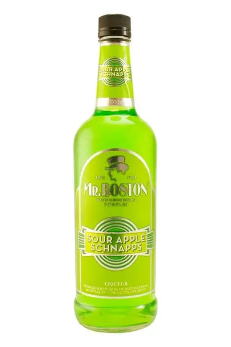Mr Boston Sour Apple Liquer 1L