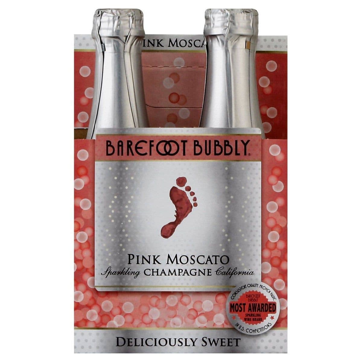 Barefoot Pink Moscato 4PK 187 Ml