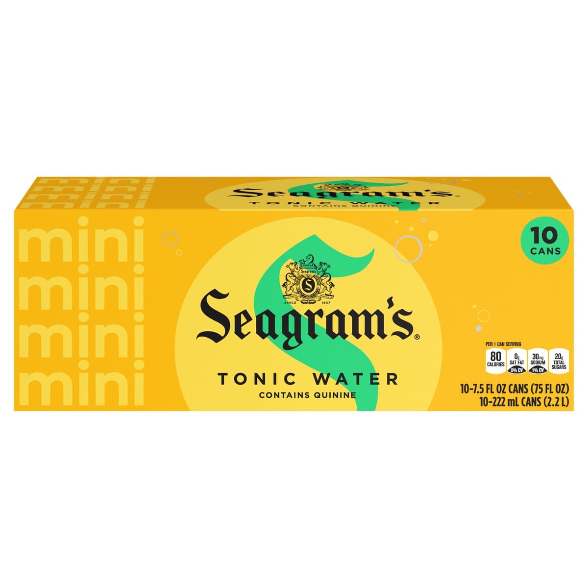 Seagrams Tonic Water Single 7.5 Fl Oz Can