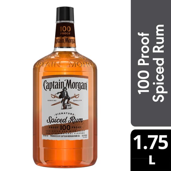 Captain Morgan Spiced Rum 100 Proof Pet 1.75L
