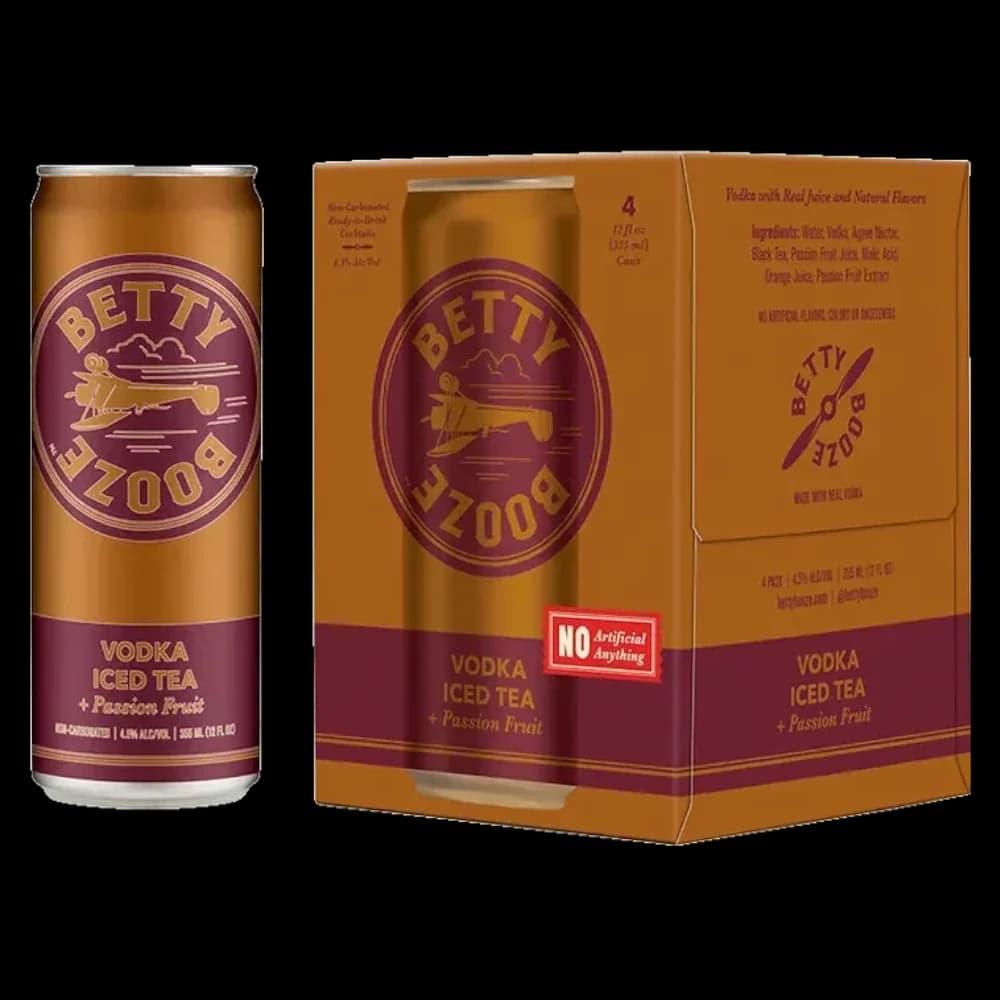 Betty Booze Vodka Iced Tea Passionfruit 4PK