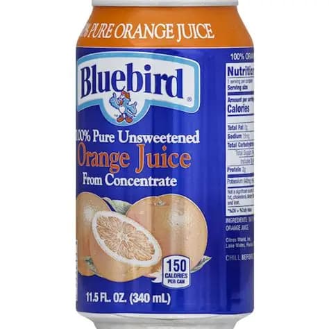 Bluebird Orange Juice 11.5FL Oz