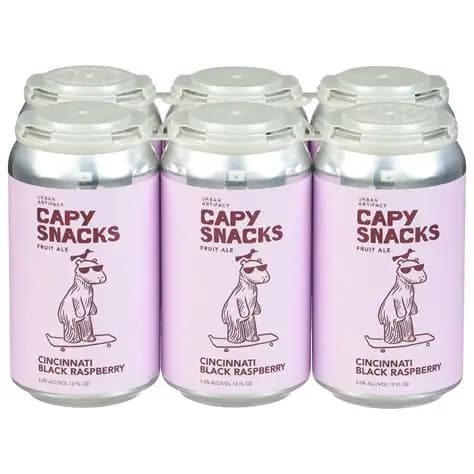 Capy Snacks Black Raspberry 6 Pack Can