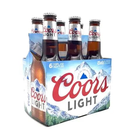 Coors Light- Bottle 6 Pk 12 Oz