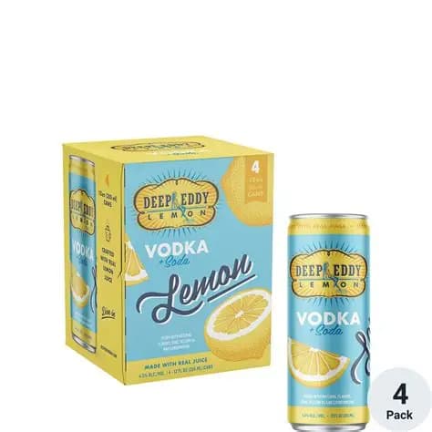 Deep Eddy Vodka Soda Lemon 4PK 12OZ Can
