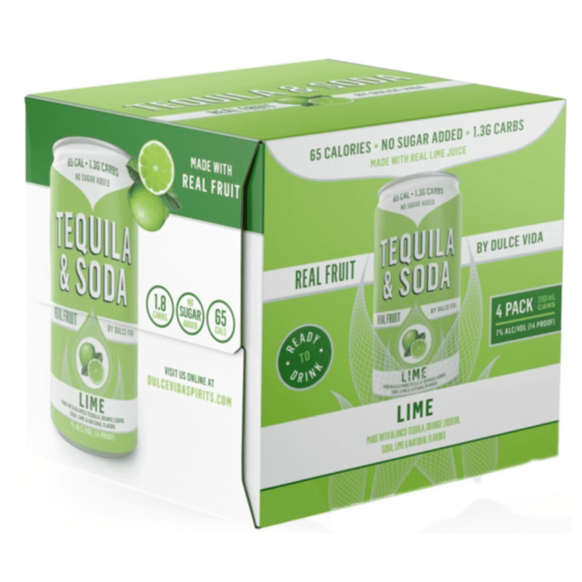 Dulce Vida Tequila & Soda Lime 4 Pack 200ML