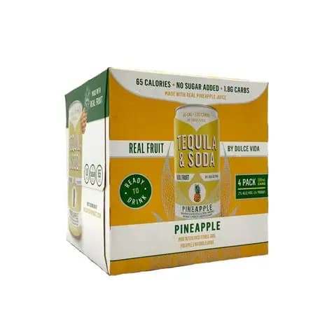 Dulce Vida Tequila & Soda Pineapple 4 Pack 200ML