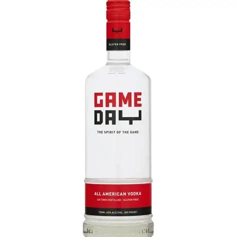 Gameday Vodka Red and Black 750