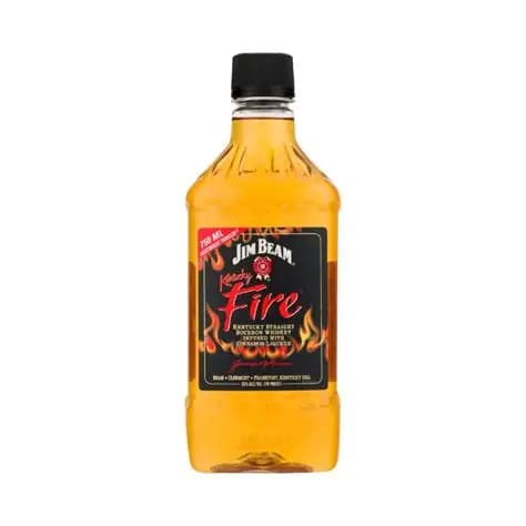 Jim Beam Fire Bourbon Whiskey Plastic 750ML