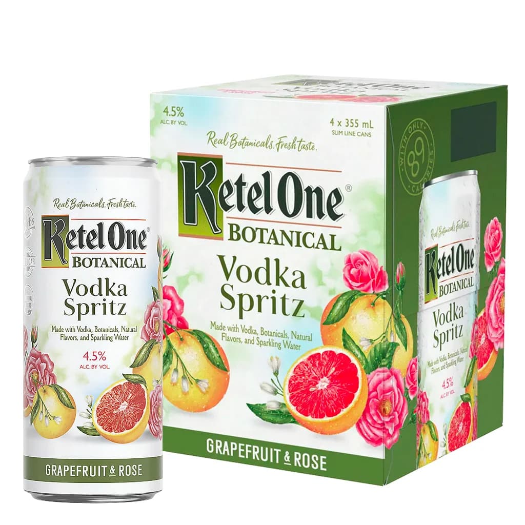 Ketel One Vodka Grapefruit & Rose Spritz 4X355ML