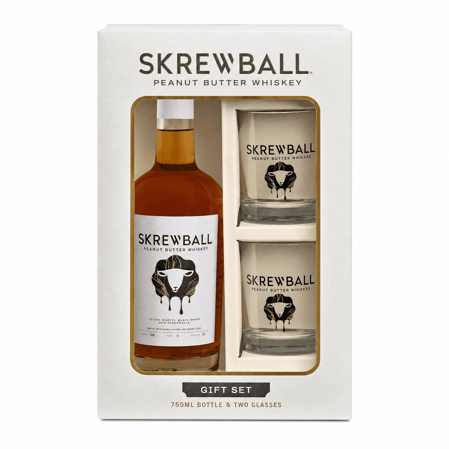 Skrewball Peanut Butter Whiskey 750ML Gift Set