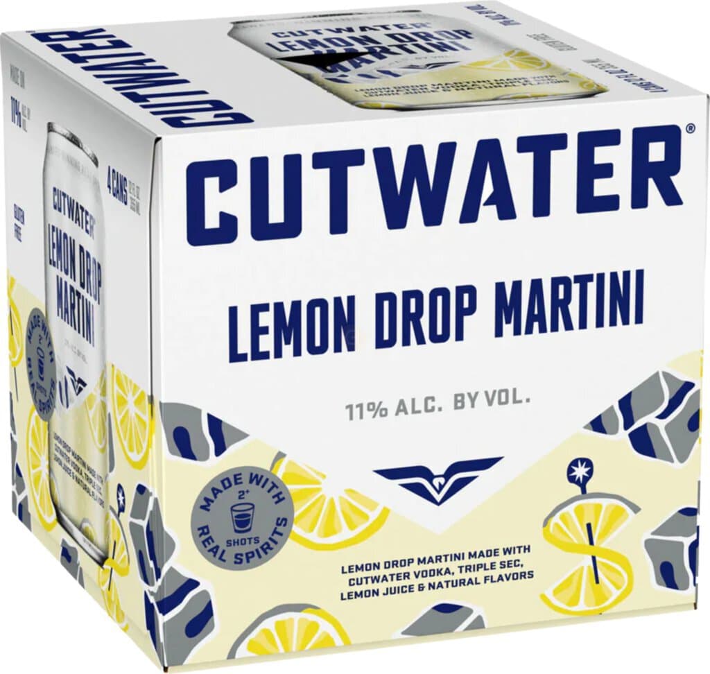 Cutwater Lemon Drop Martini 4 Pack 12 Oz Cans