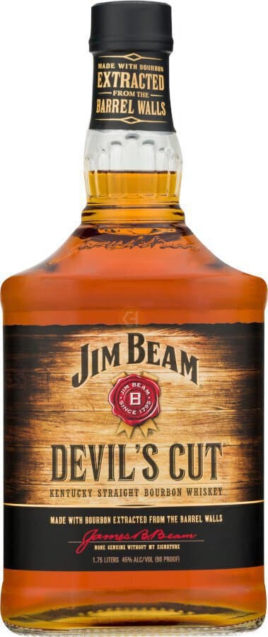 Jim Beam Devils Cut Bourbon Whiskey 1.75L
