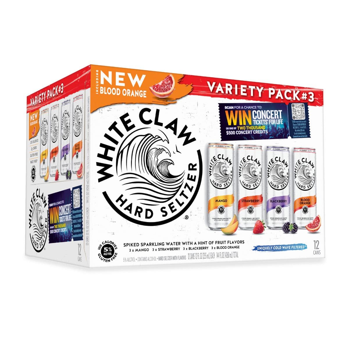White Claw- Variety Pk (No 3) 12 Pack
