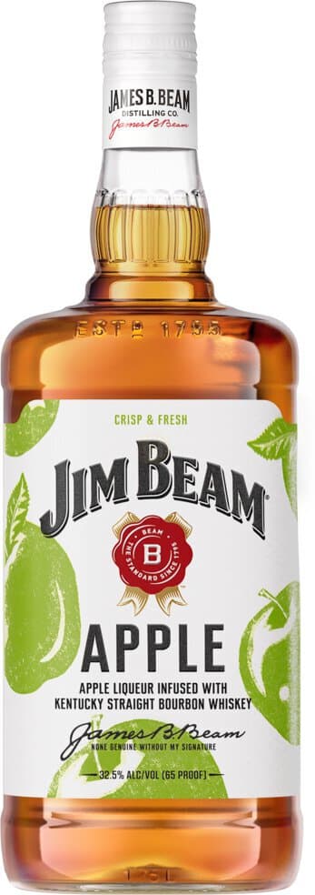 Jim Beam Apple Bourbon Whiskey Glass 750ML